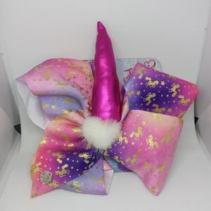JoJo Siwa Unicorn Hair Bow - Pink, Purple, Gold